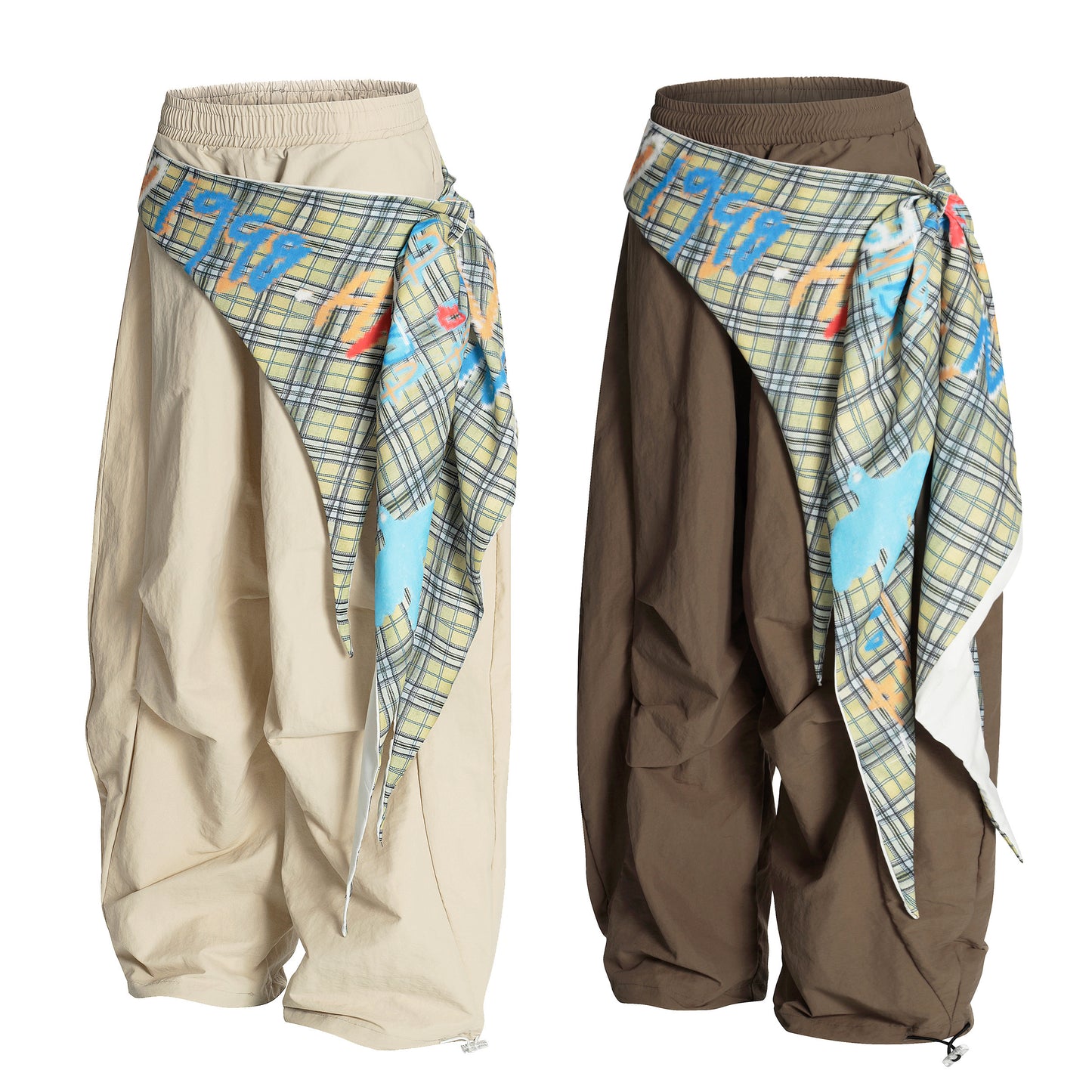 Node_Graffiti Sash Parachute Pants