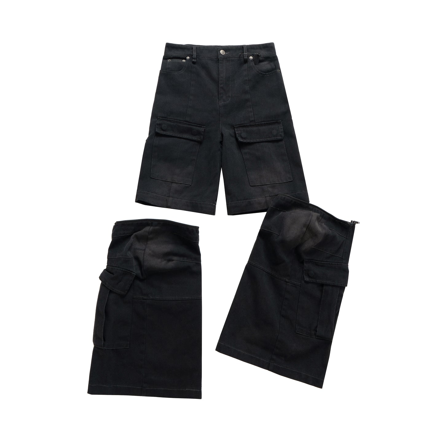 Node_2-in-1 Convertible Denim Pants