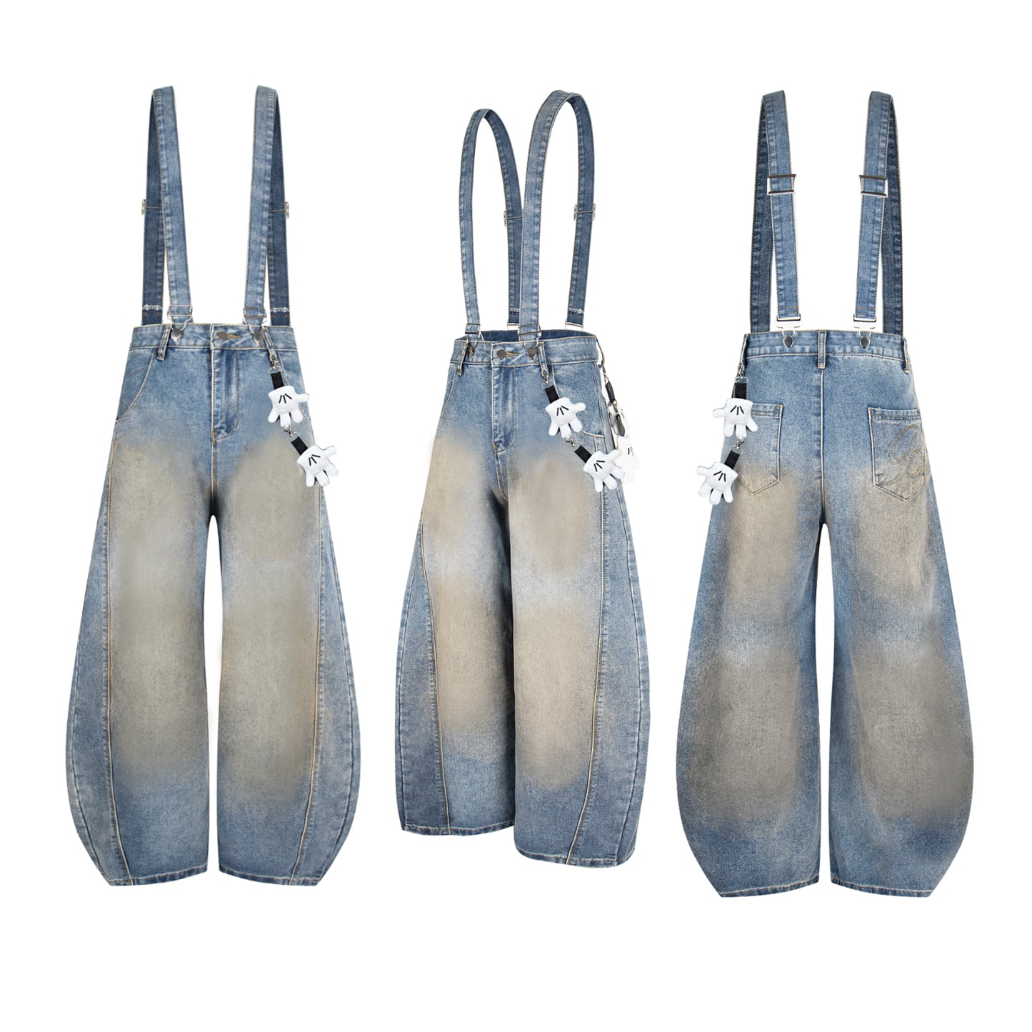 Node_Archive Wash Balloon Overalls