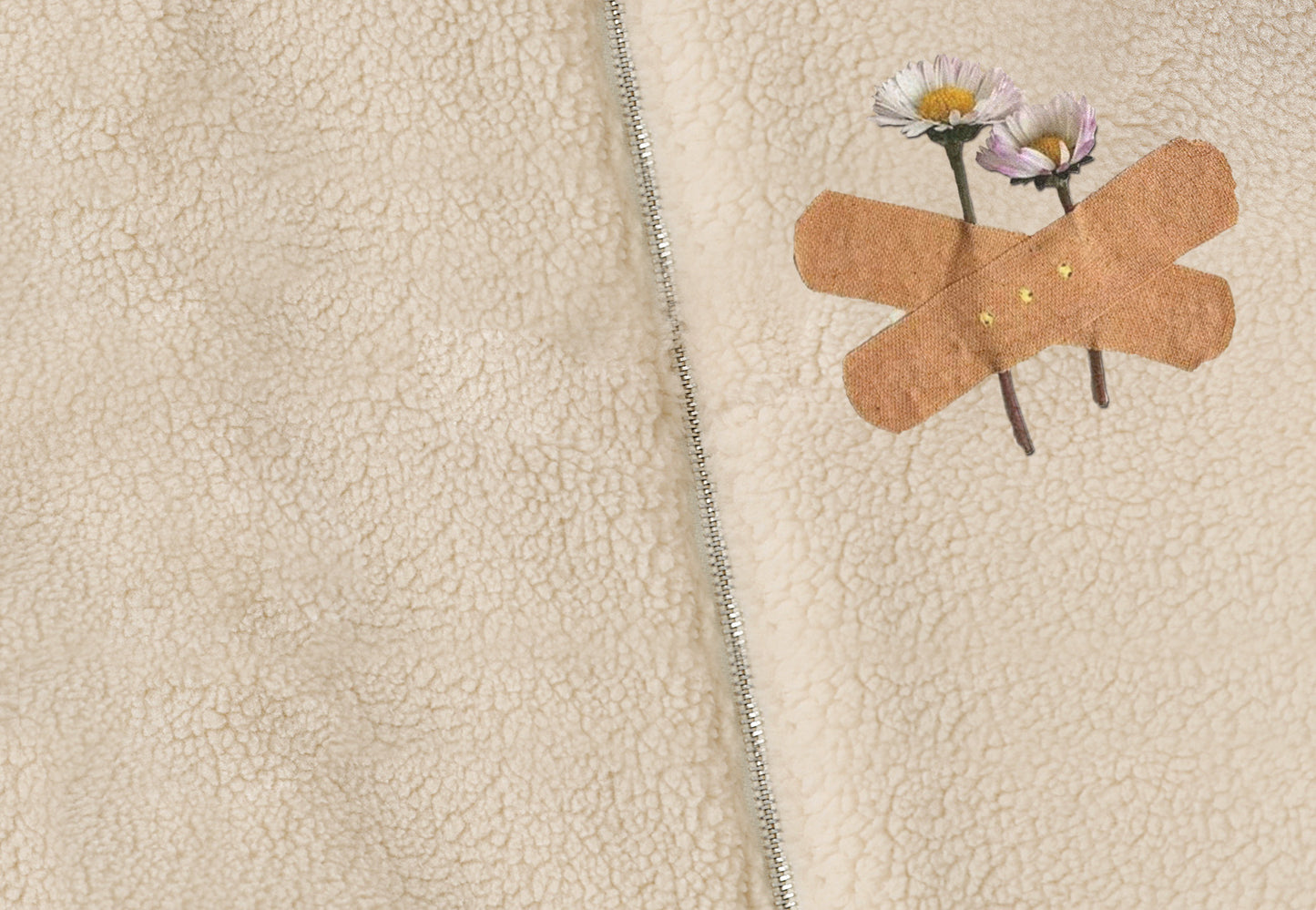 Node_Mended Flowers Sherpa Hoodies