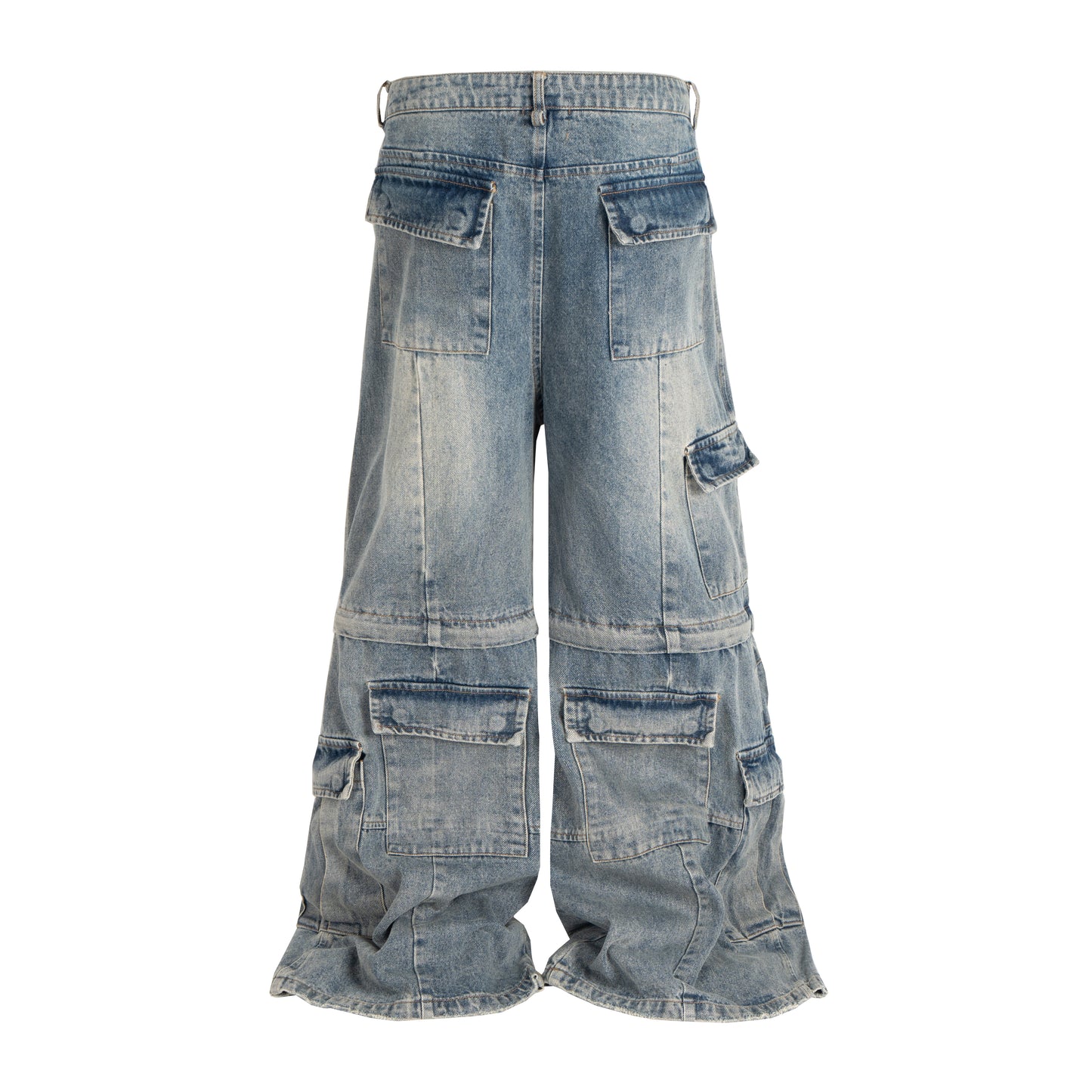 Node_2-in-1 Convertible Denim Pants