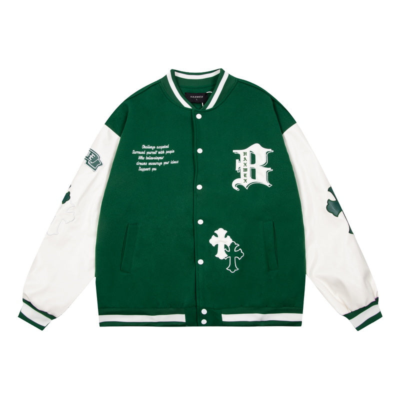 Node_Gothic Cross Varsity Jacket