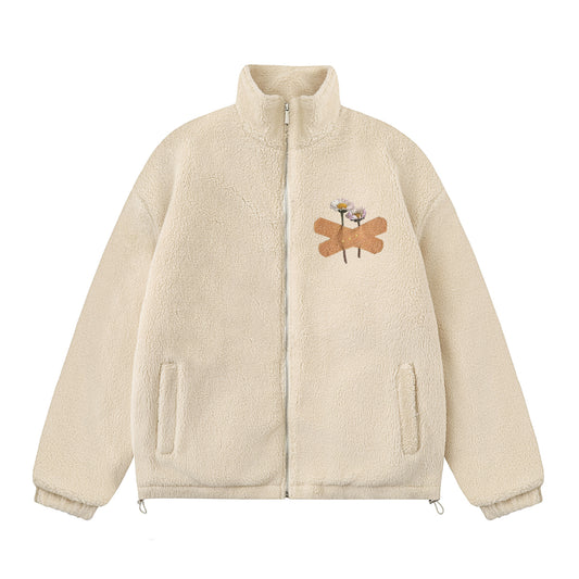 Node_Mended Flowers Sherpa Hoodies