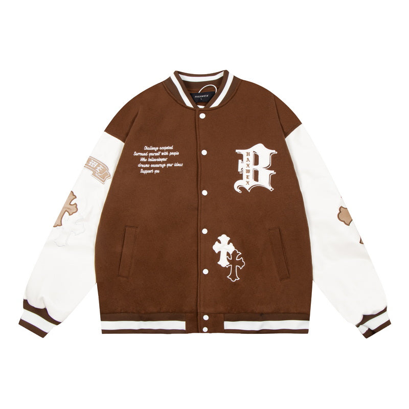 Node_Gothic Cross Varsity Jacket