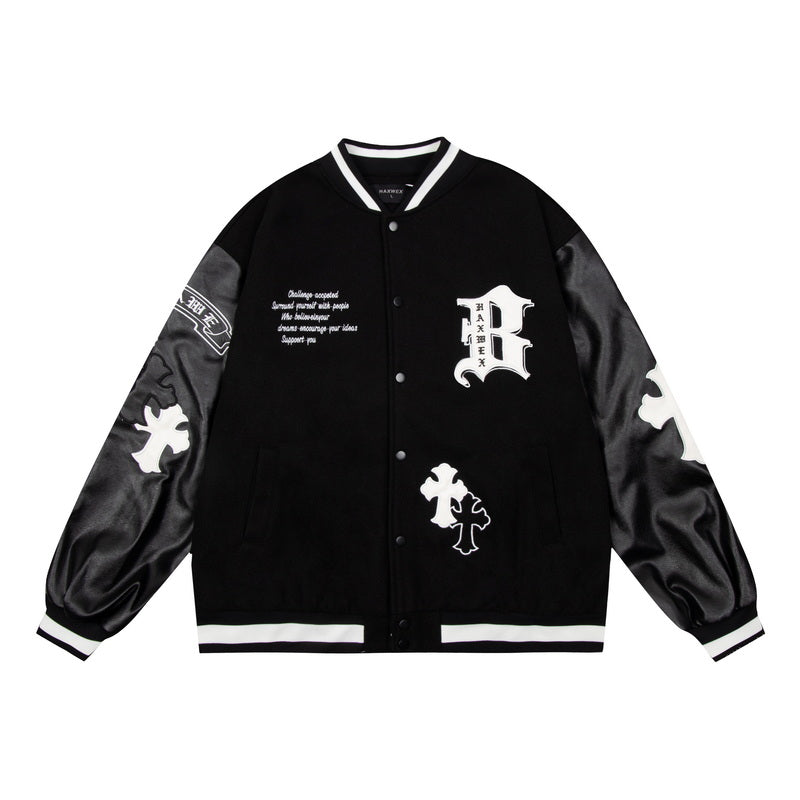 Node_Gothic Cross Varsity Jacket