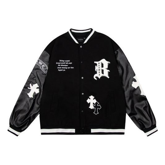 Node_Gothic Cross Varsity Jacket